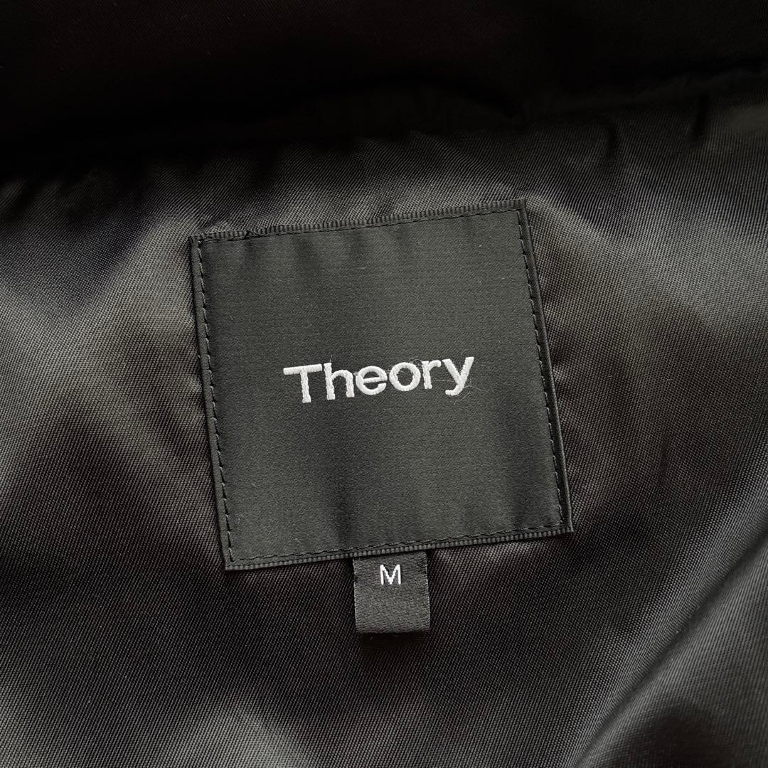 美品 セオリー 定価6.8万 フード付きダウンコート 2way 黒 ブラック M