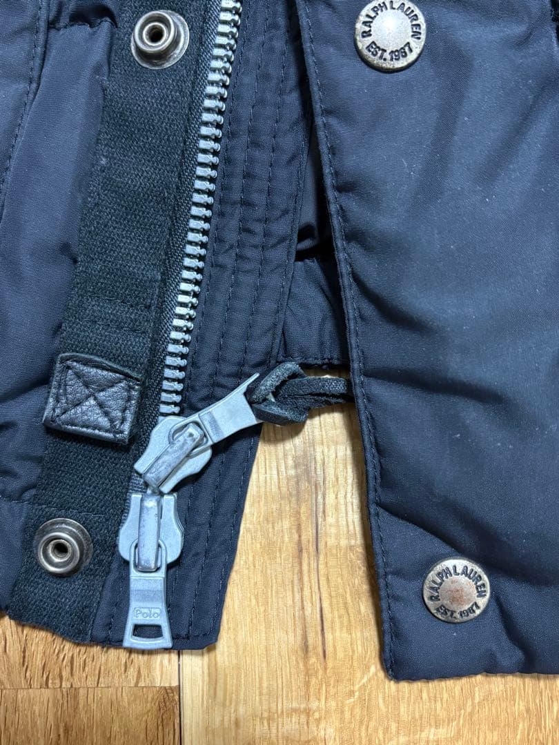 ポロラルフローレンダウンベスト　2way　フード ポニー刺繍 紺　M