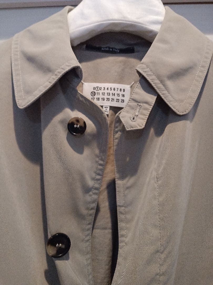 メゾンマルジェラ　ピーチコットントレンチコート