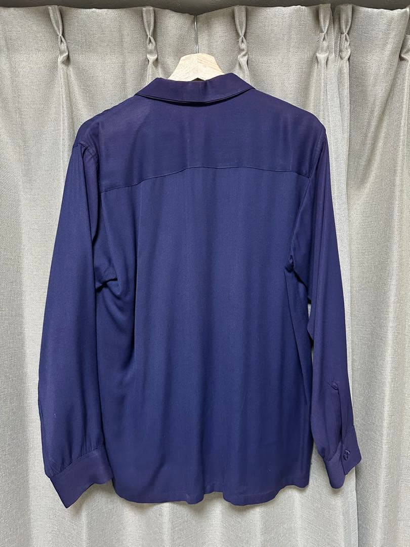 50s レーヨンシャツ ネイビー 15