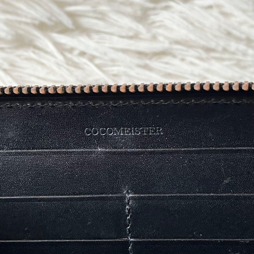 美品✨ココマイスター 長財布 ラウンドジップ　ブラック　レザー