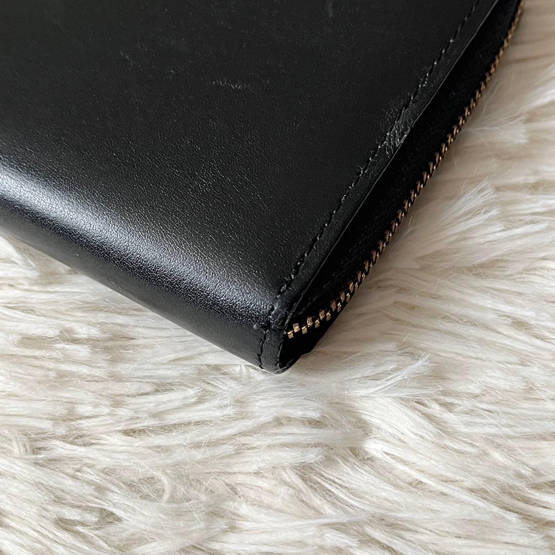 美品✨ココマイスター 長財布 ラウンドジップ　ブラック　レザー