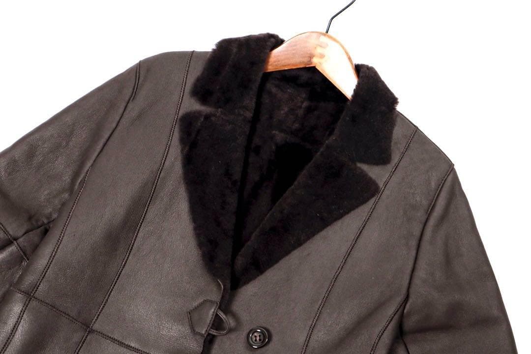 D5424-34◾️美品　レリアン リアルムートンコート　羊革