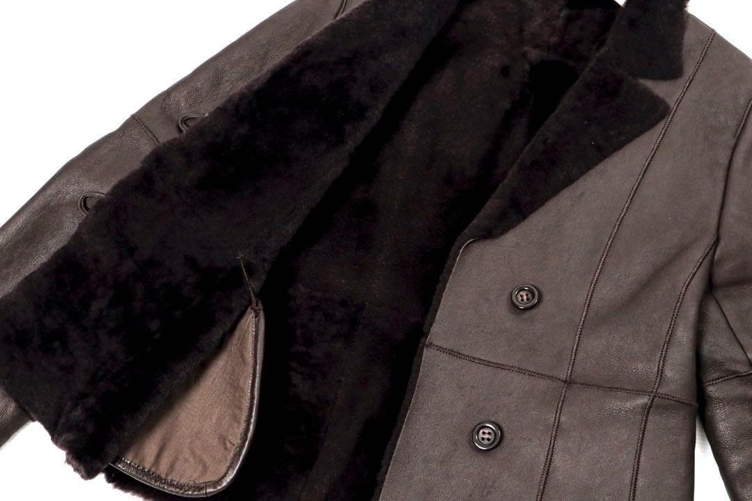 D5424-34◾️美品　レリアン リアルムートンコート　羊革