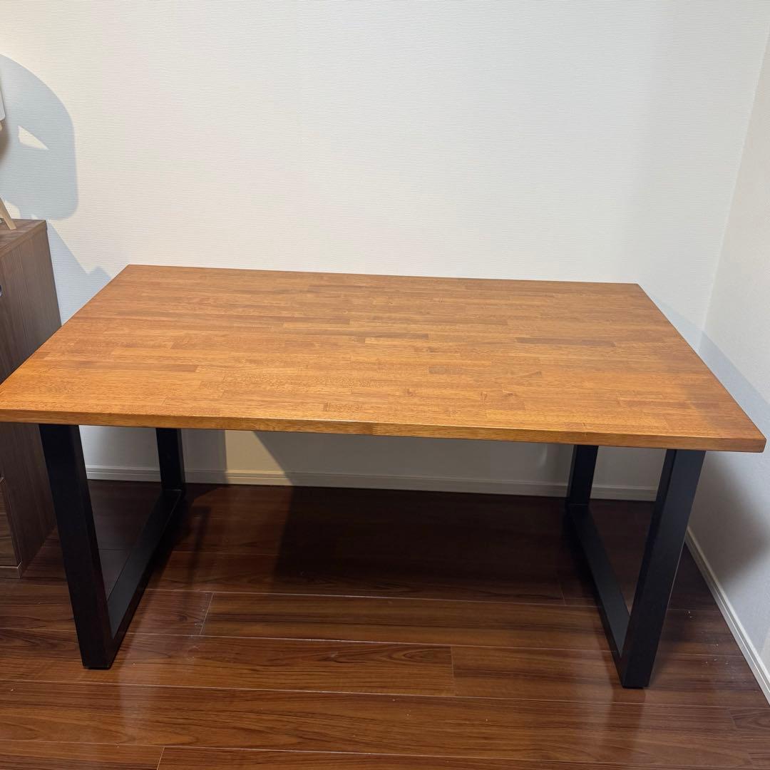 【大幅値下げ】kanademono ラバーウッドブラウン テーブル 140×80