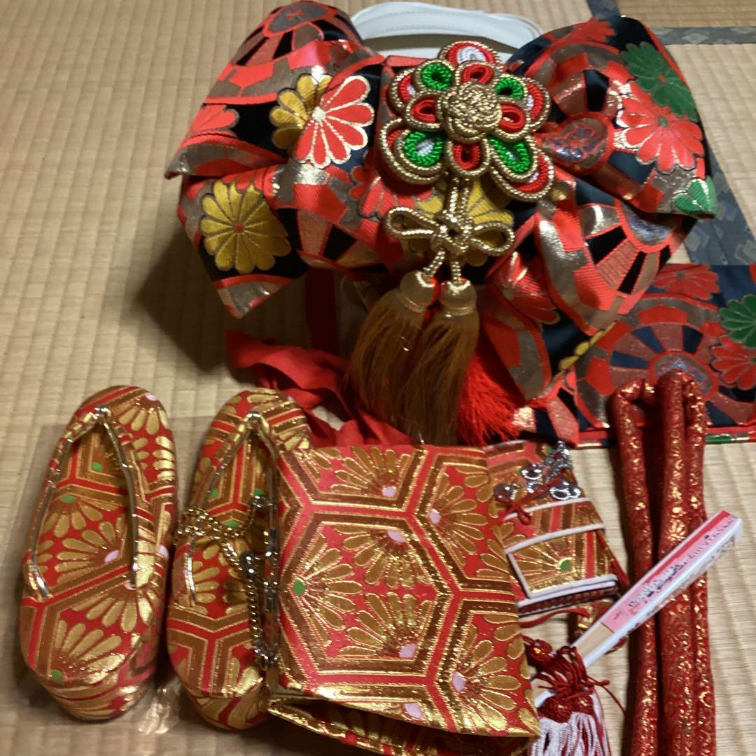 七五三小柄七歳フルセット　帯幅14センチ　草履21センチ