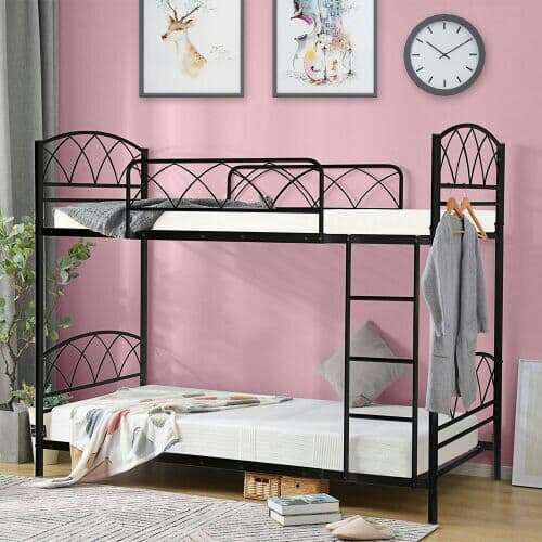 二段ベッド 2段ベッド パイプベッド 二段ベッドロータイプ 子供ベッド シング