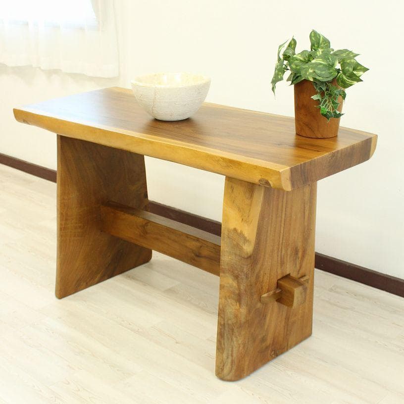 訳あり アウトレット コンソールテーブル 洗面台 モンキーポッド 無垢 電話台