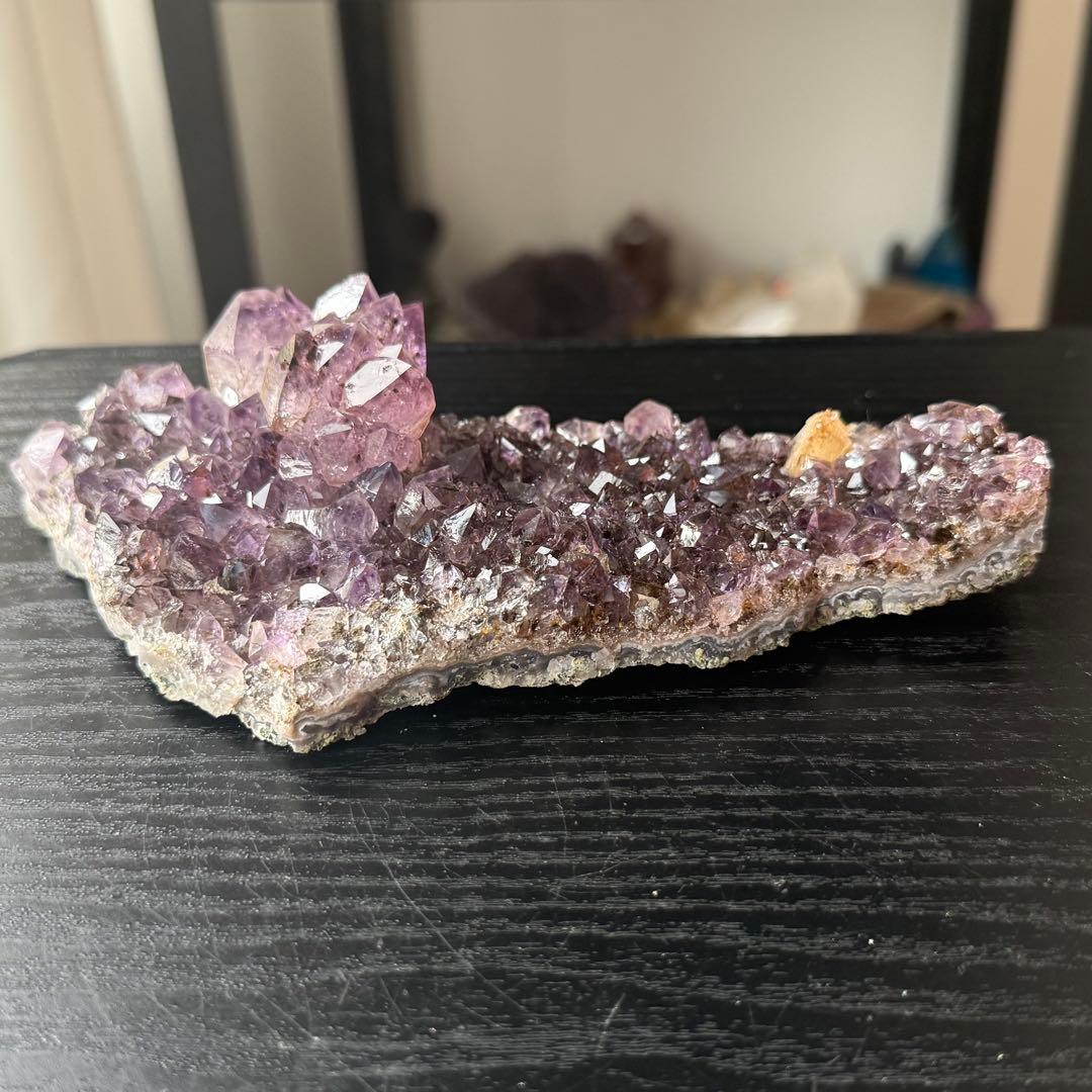 天然石タイチンルチルクォーツ共生アメジストの原石　置物　鉱物NO.011408