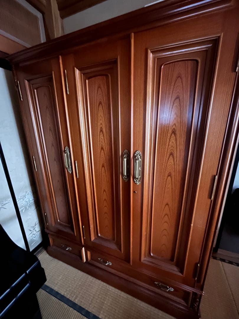 府中家具　ケヤキ　箪笥　たんす　洋服箪笥