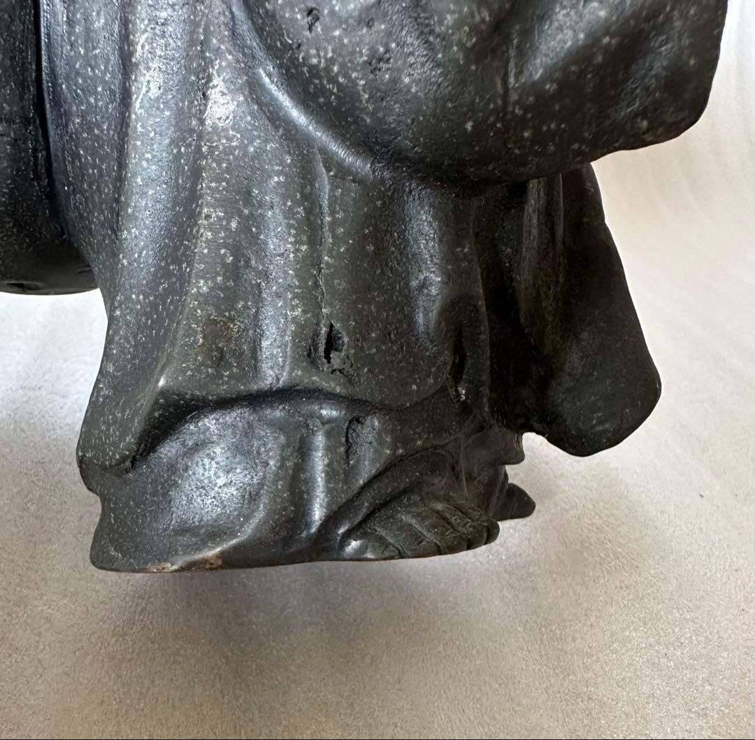 銅製 布袋様 净雲 在銘 七福神 高さ約27.5cm 縁起物 金属工芸