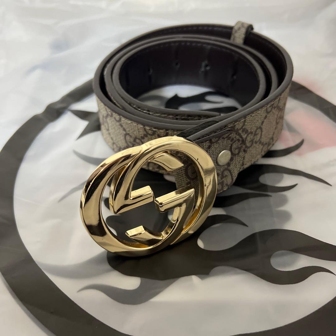 GUCCIベルト GGスプリームインターロッキング