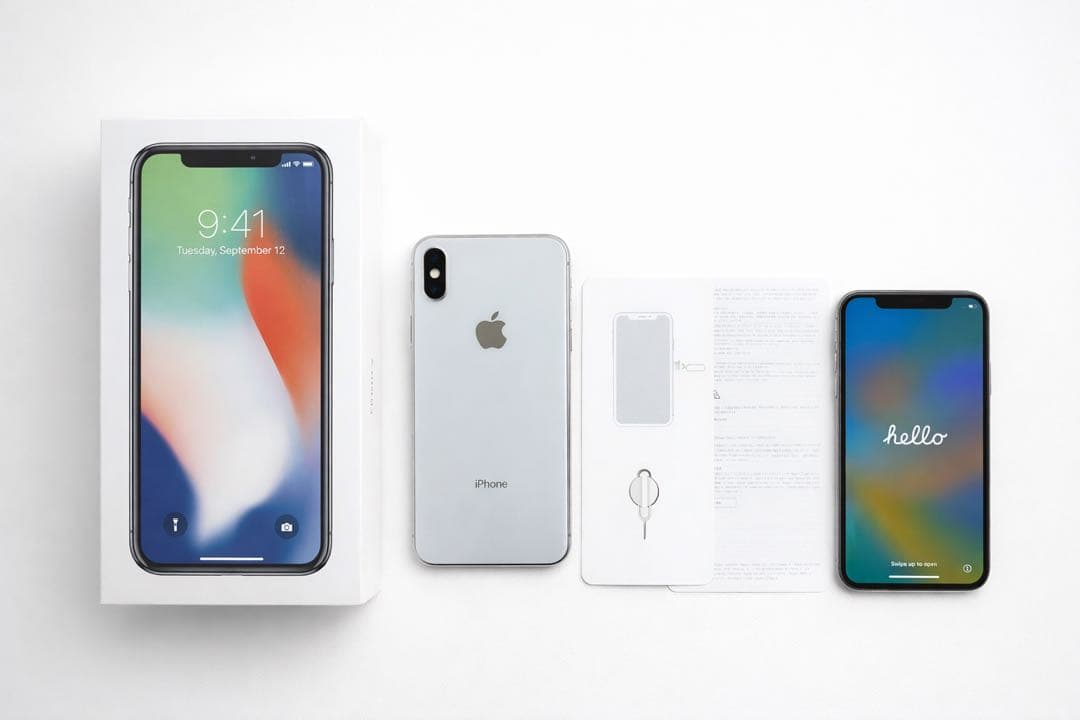 【箱あり】Apple iPhone X シルバー 本体