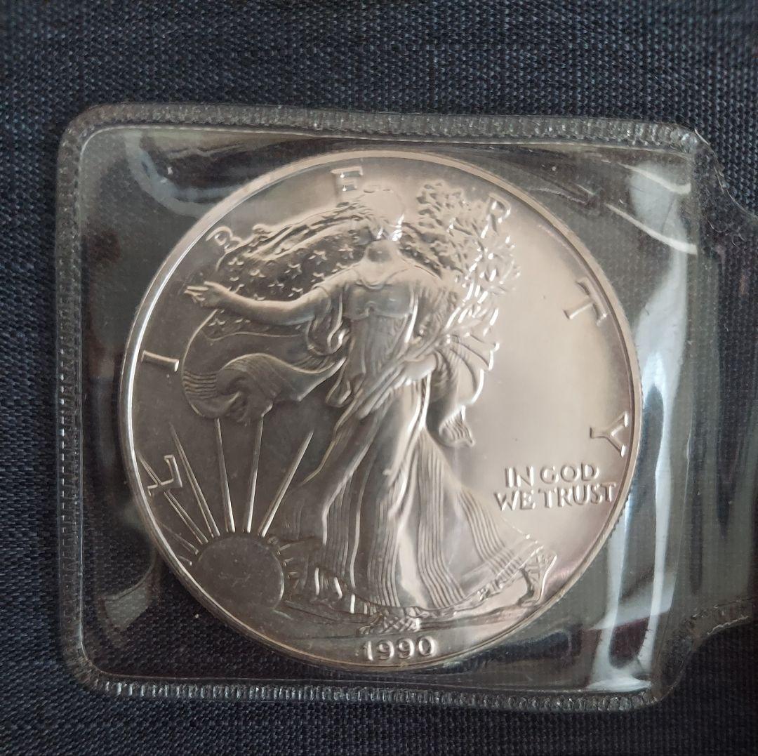 1990年　アメリカ　1ドル銀貨　イーグル銀貨 1オンス　シルバー銀貨