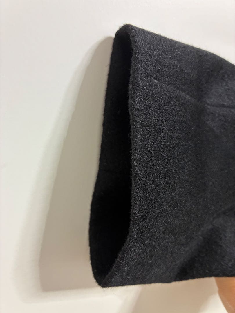 極美品9号イネド INED カシミヤ100%ラップコート 黒 冠婚葬祭フォーマル