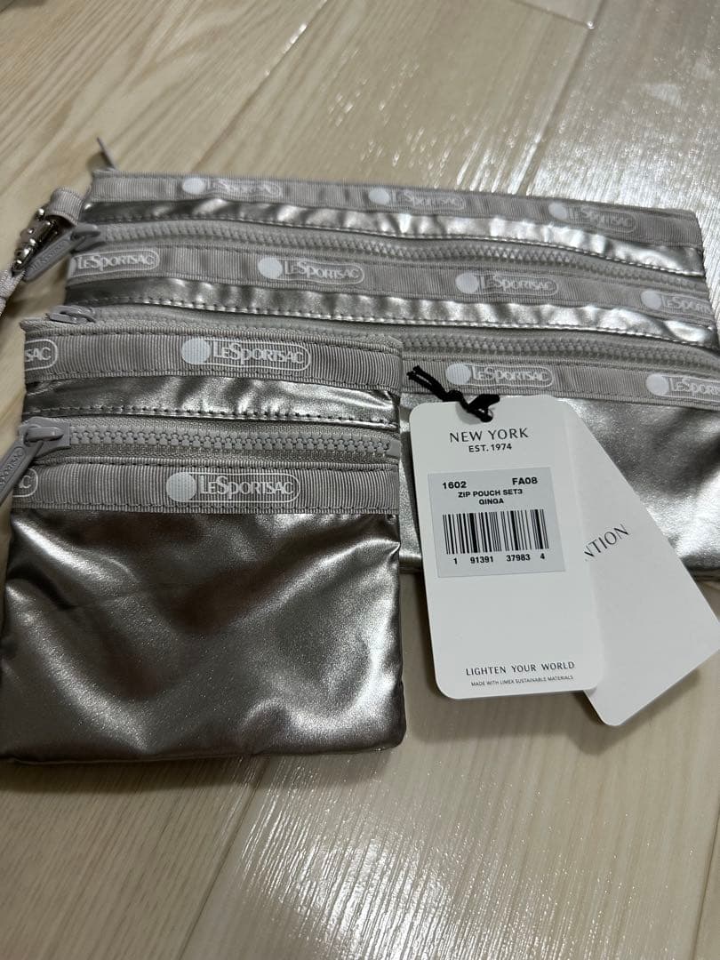 【新品】 レスポートサック ひとりっぷ ジップ ポーチ ギンガ