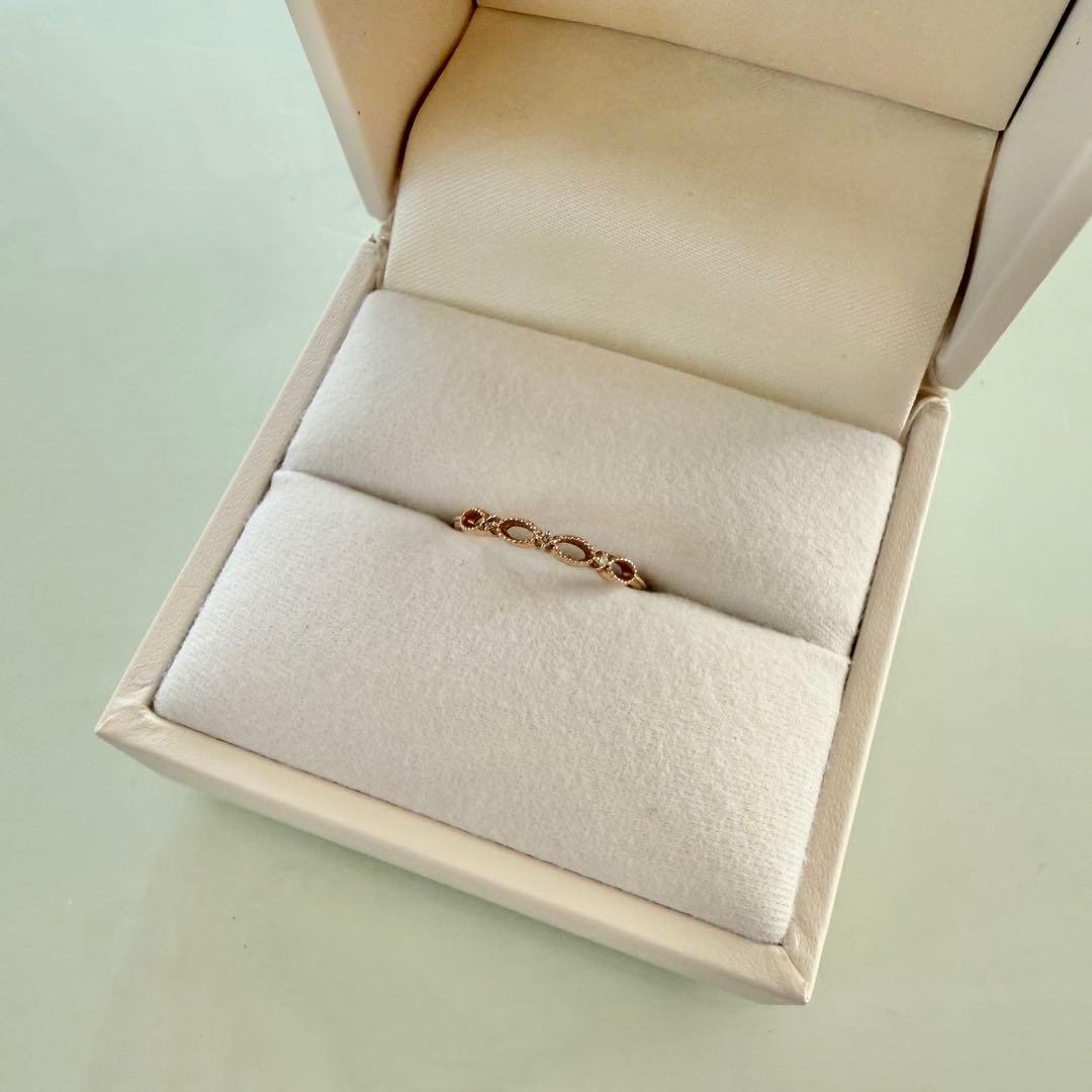 ete レイヤード レースブラウンダイヤリング