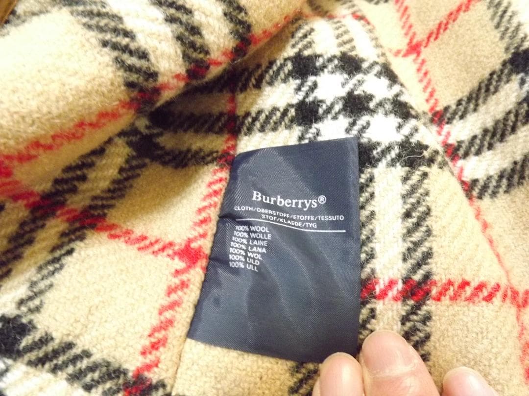 バーバリー　イギリス製　裏地チェック　ライナー付き　トレンチコート メンズ