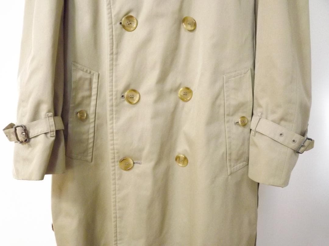 バーバリー　イギリス製　裏地チェック　ライナー付き　トレンチコート メンズ