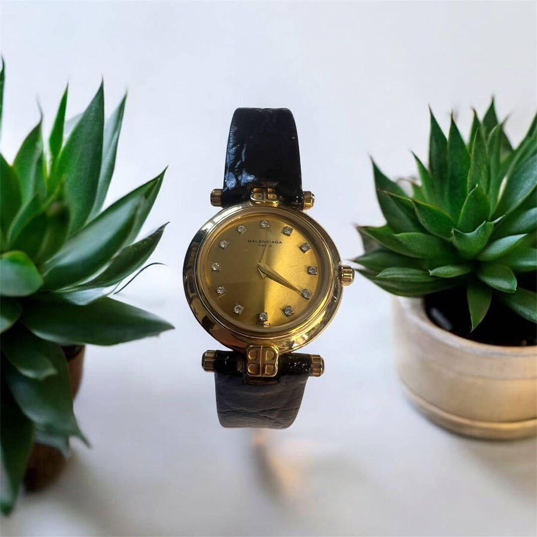 超レア品❗️BALENCIAGA レディースゴールド ブラック 腕時計