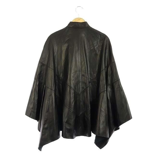 ヴァレンチノ VALENTINO レザーポンチョ・ケープ ブラック