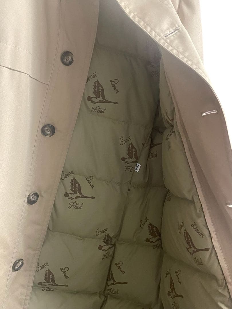 け*ん様 【超希少】 Down ベージュ トレンチコート ダウンライナ