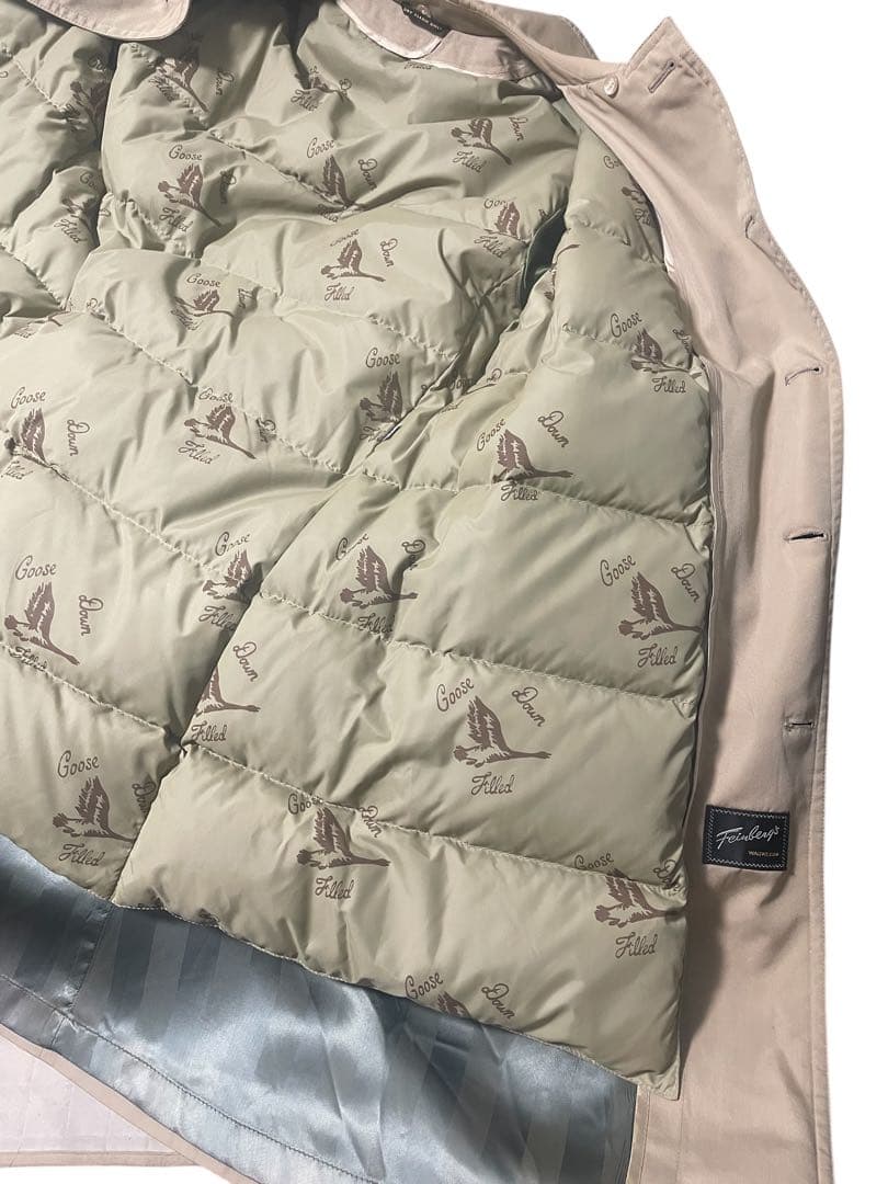 け*ん様 【超希少】 Down ベージュ トレンチコート ダウンライナ