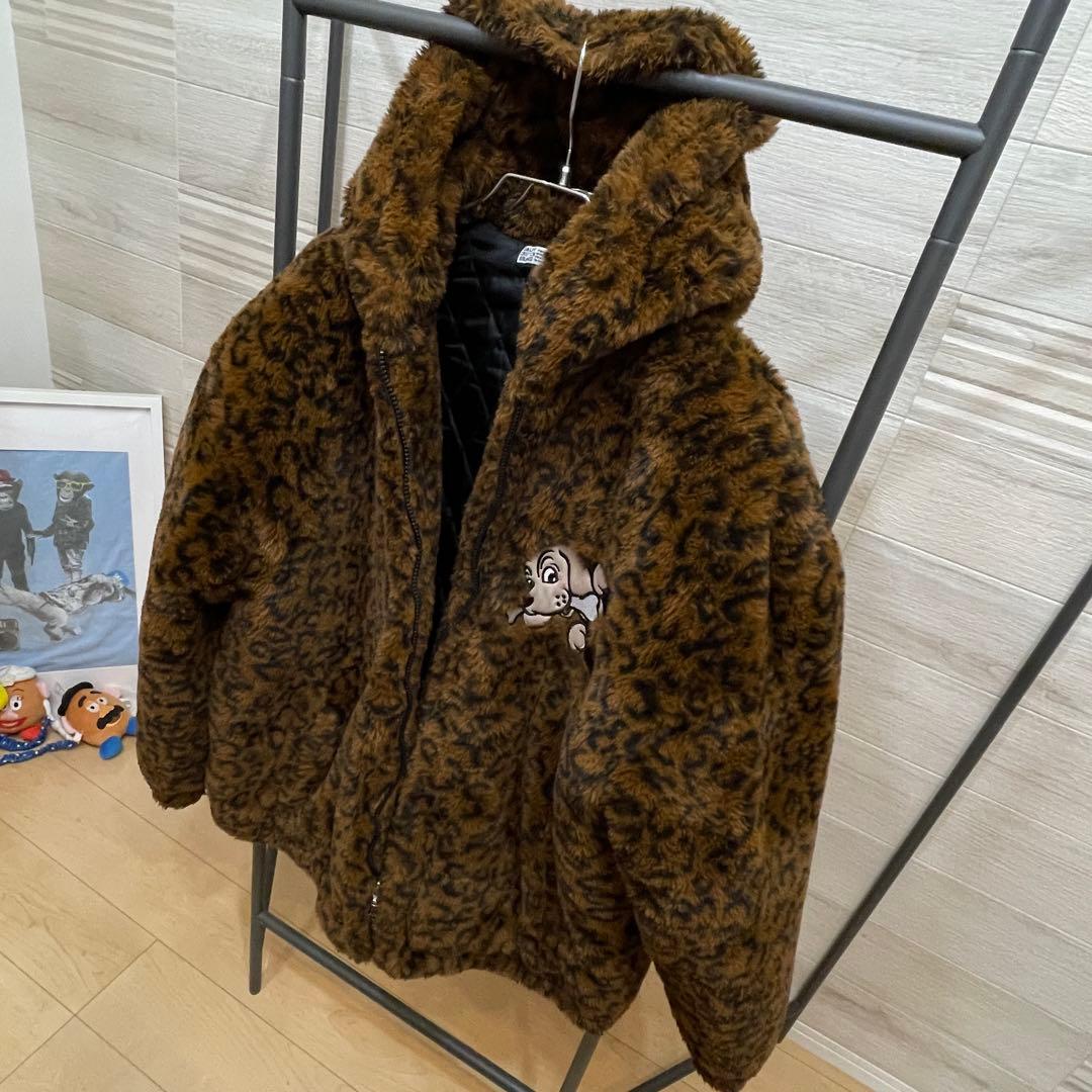 GALFY【ガルフィ】あざといファーブルゾン 黒 ヒョウ柄 中型犬