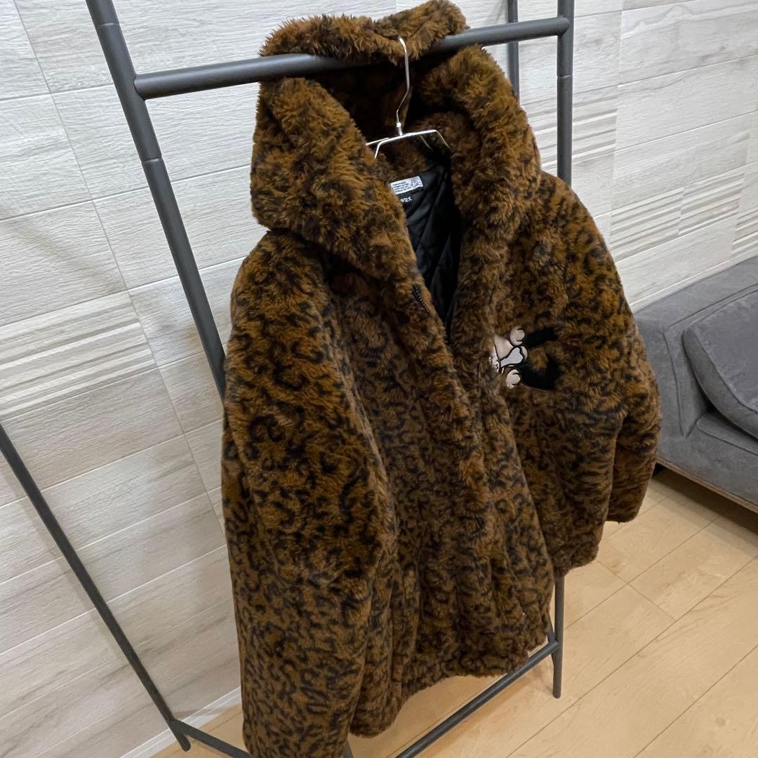 GALFY【ガルフィ】あざといファーブルゾン 黒 ヒョウ柄 中型犬