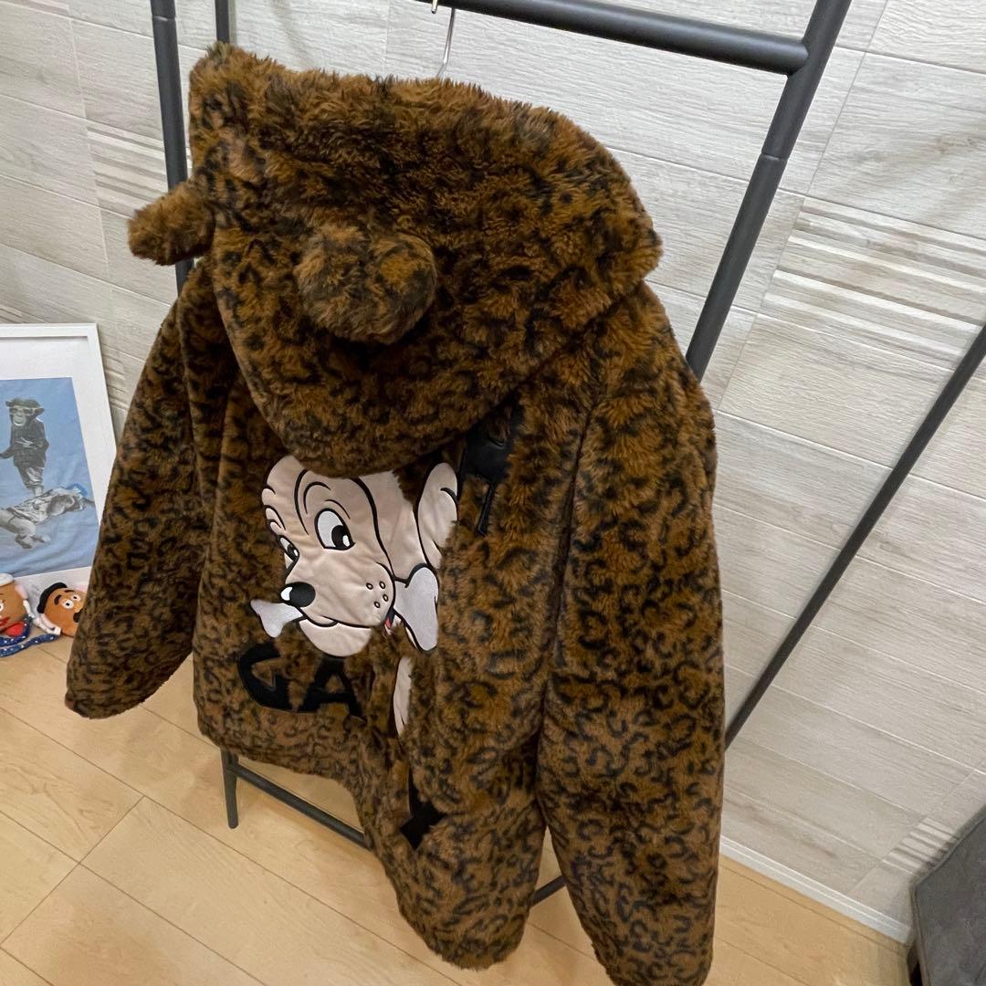 GALFY【ガルフィ】あざといファーブルゾン 黒 ヒョウ柄 中型犬