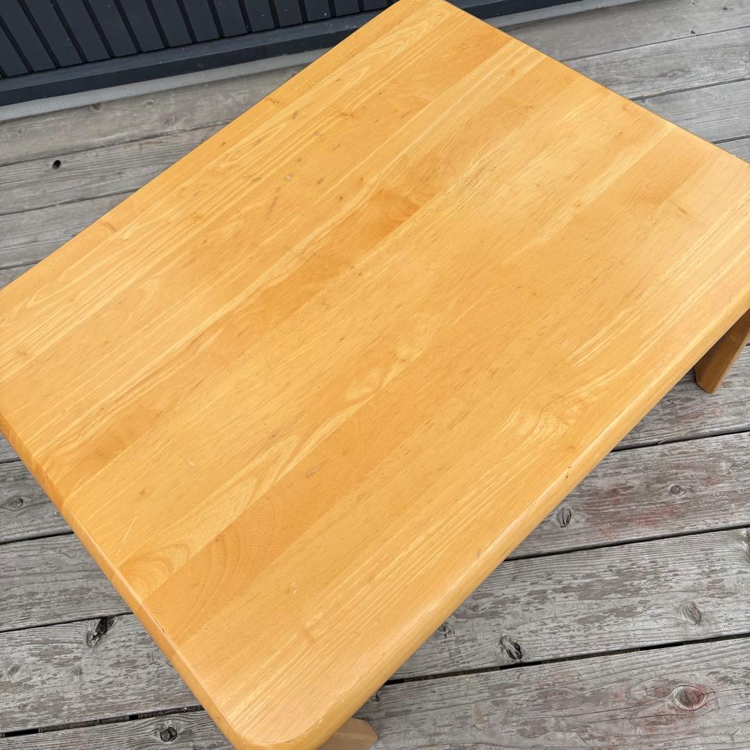 昭和レトロ 天然木製 折りたたみテーブル ローテーブル 座卓 ナチュラル 木製