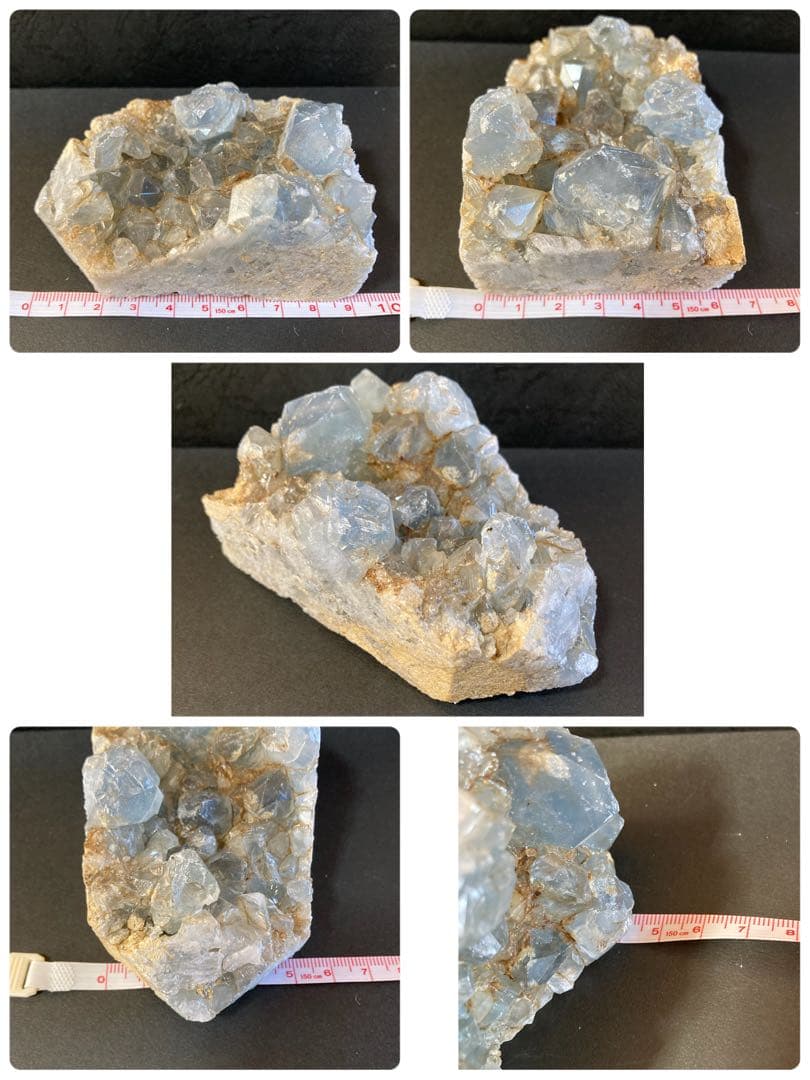 ピンクアメジスト　水晶　セレスタイト　原石クラスターset 天然石