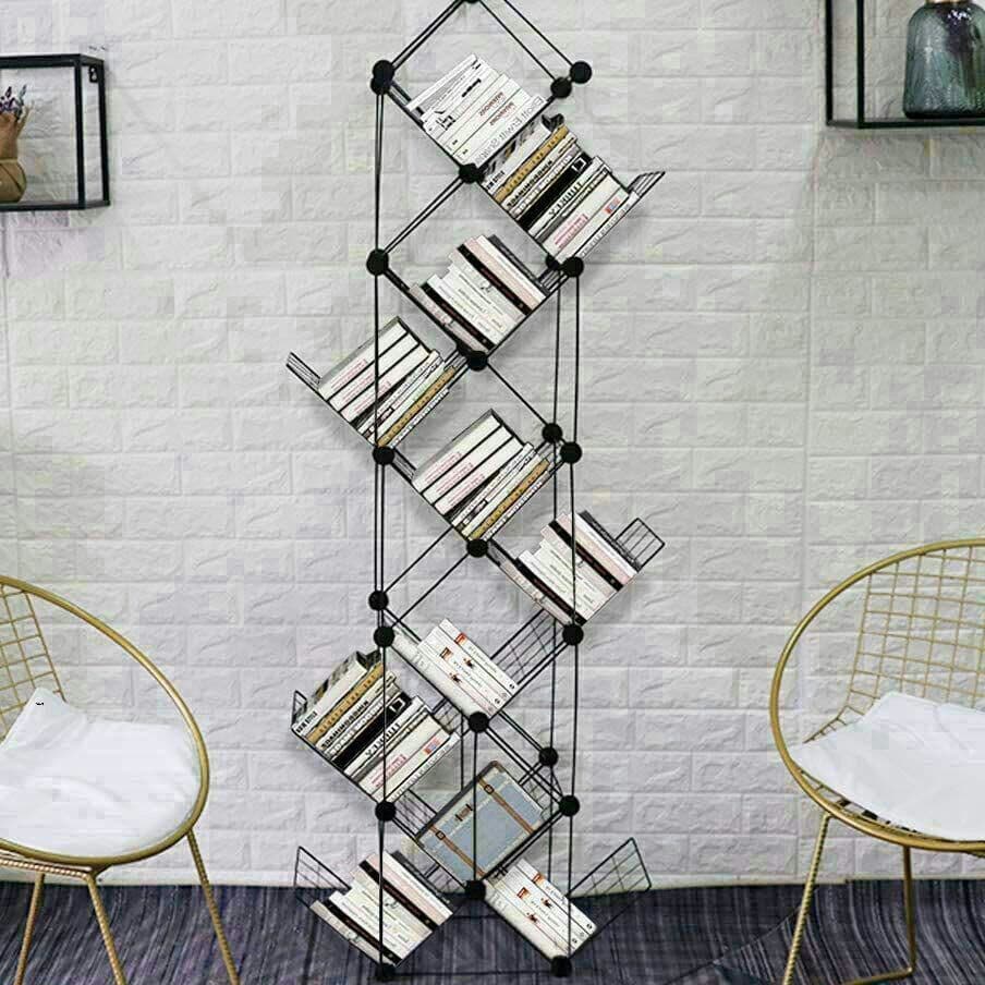 金属製の垂直の本棚 小さなスペースの本棚