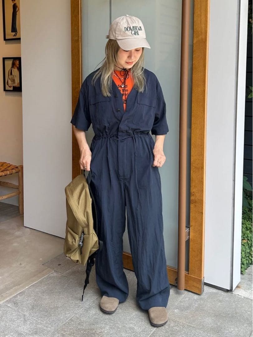 タグ付新品OUTDOOR PRODUCTS ダブルポケットVネックオールインワン