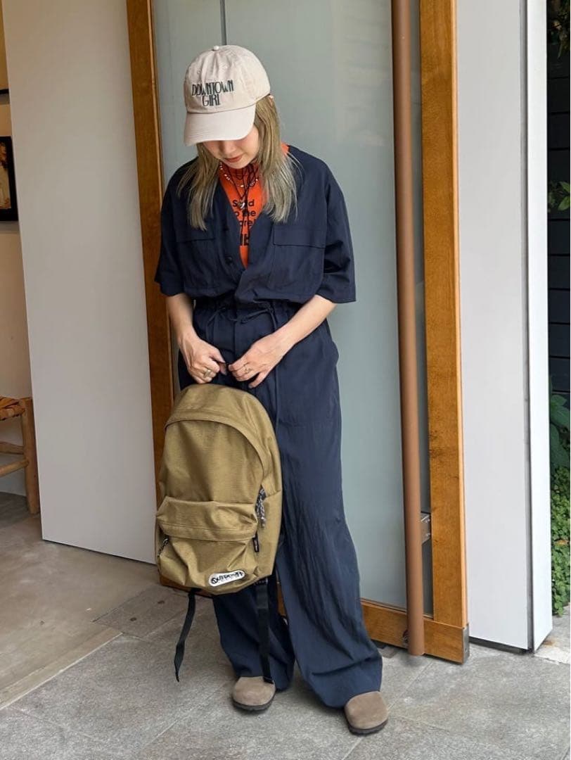 タグ付新品OUTDOOR PRODUCTS ダブルポケットVネックオールインワン