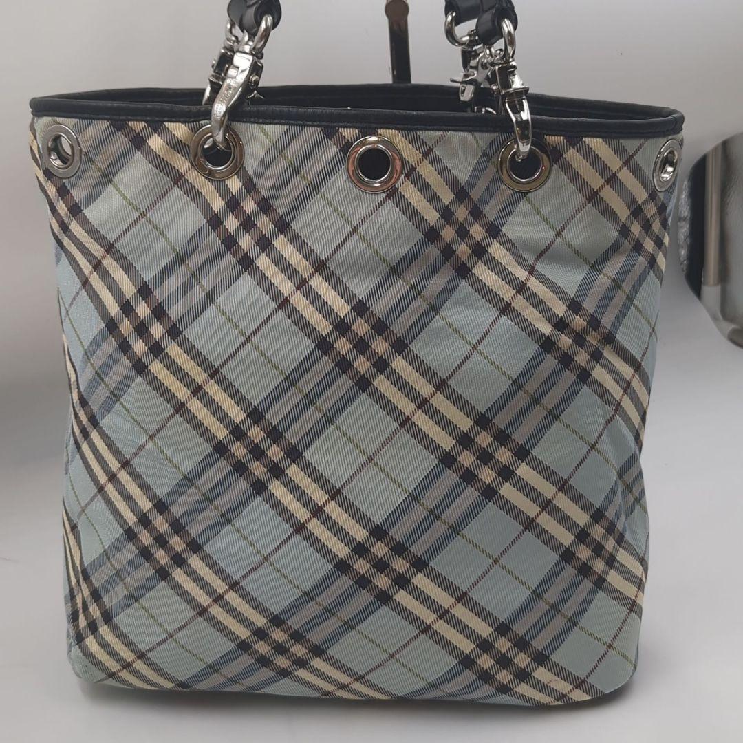 バーバリーブルーレーベル トートバッグ ハンドバッグ リバーシブルノバチェック