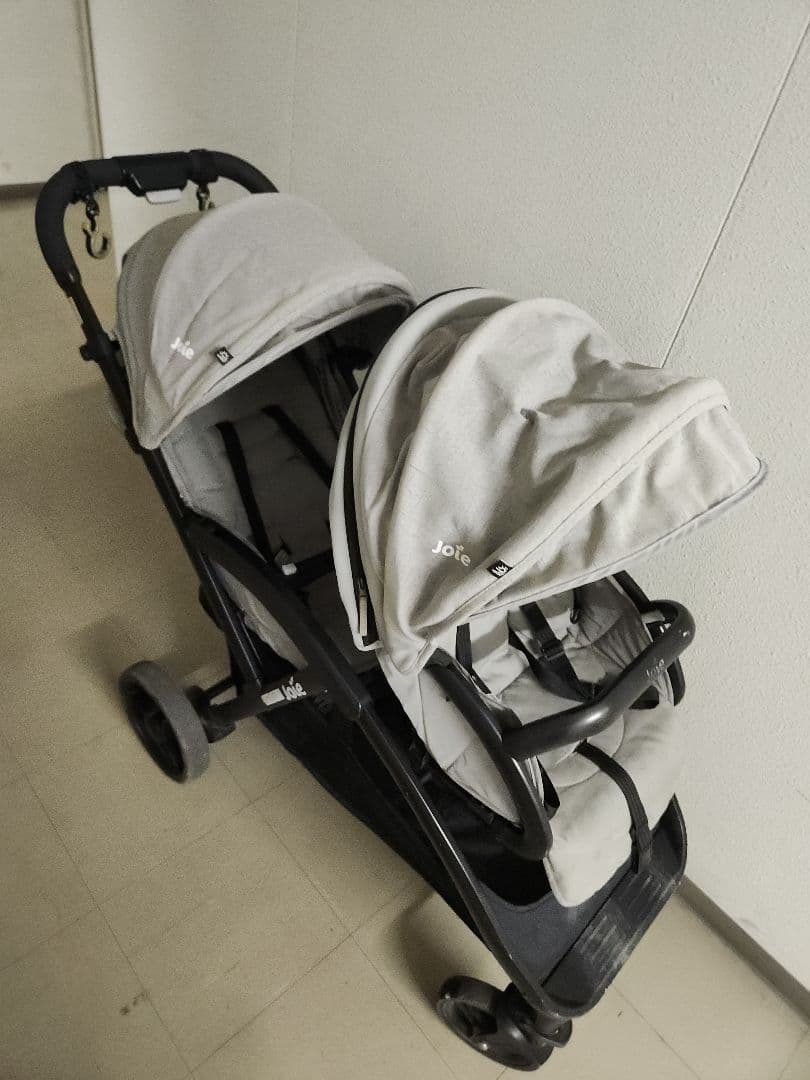 【y】jole 2人乗り ベビーカー グレー