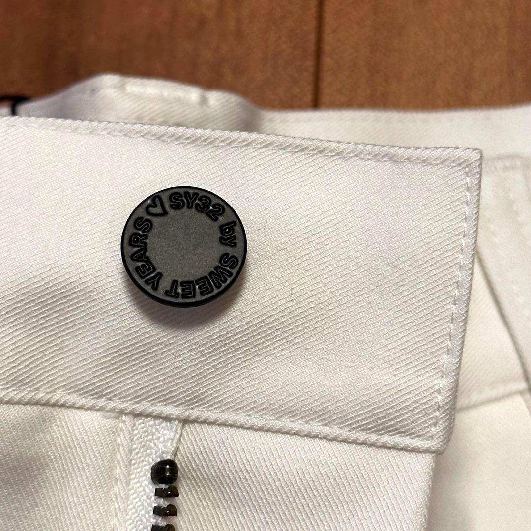 ロングパンツ　ホワイト　サイズS メンズ　ゴルフ　私服にも！　ストレッチ　春夏秋