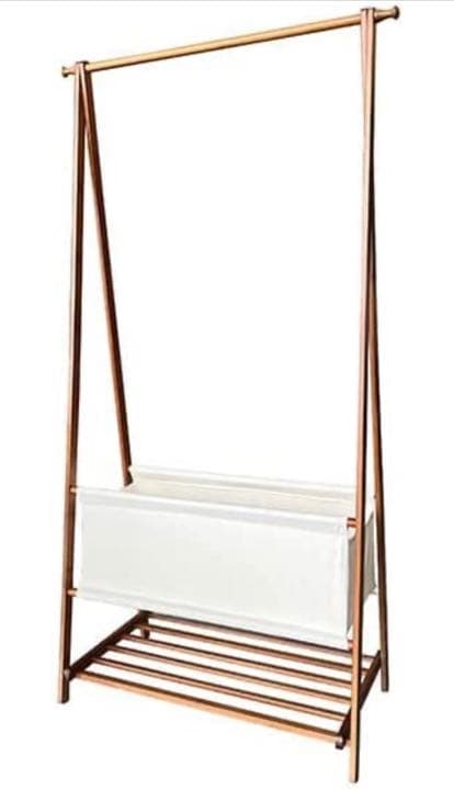 【新品未使用】ハンガーラック 折りたたみ式 ,竹製, 2段,服