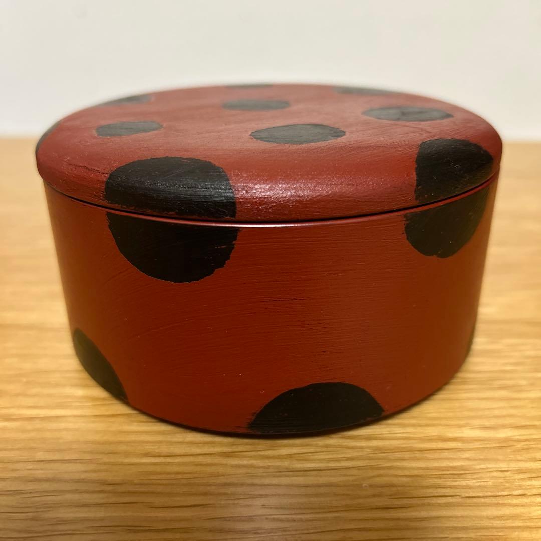 加藤那美子　作　漆弁当箱（水玉模様ミニ）