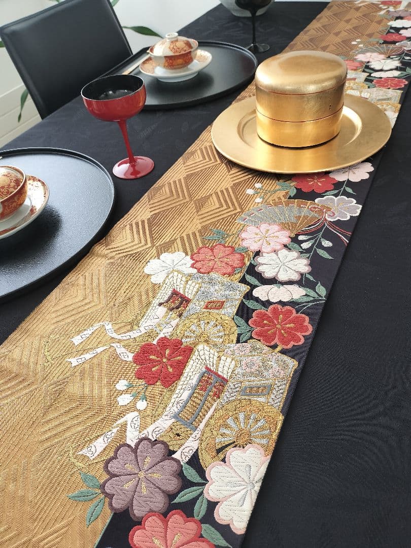 A959★逸品‼️全通帯‼️ひな祭り‼️テーブルランナー2m9cm
