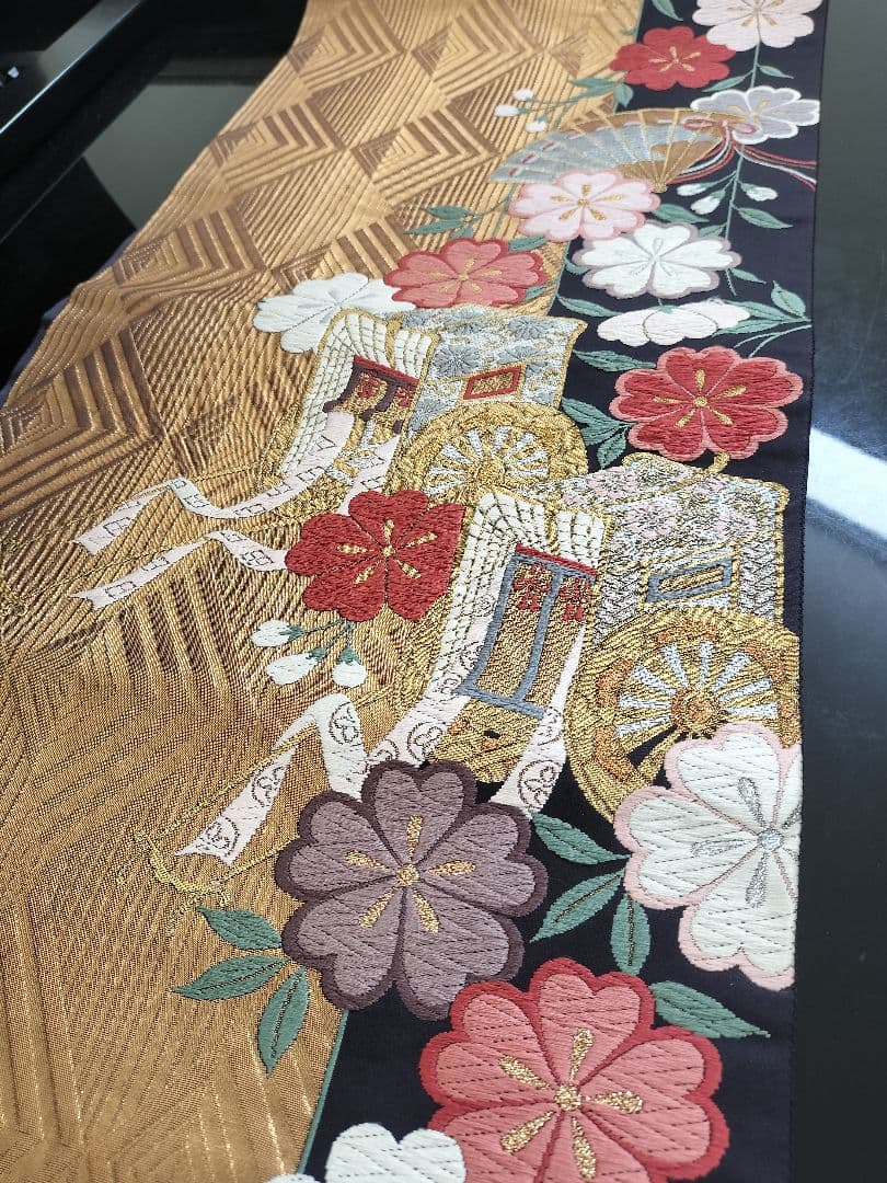 A959★逸品‼️全通帯‼️ひな祭り‼️テーブルランナー2m9cm