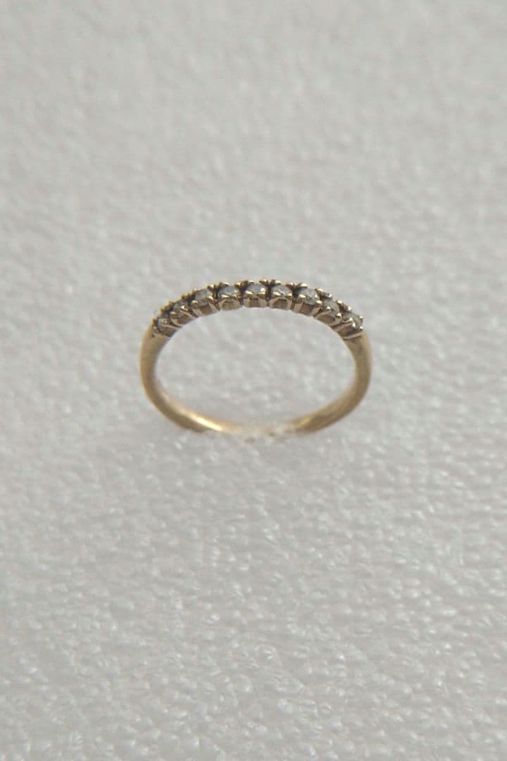 agete アガット K10 ダイヤモンド（0.09）・ピンキーリング（4号）