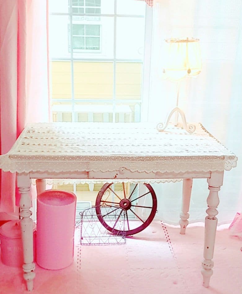 送料込❤︎アンティーク フランス ペイント ダイニングテーブル