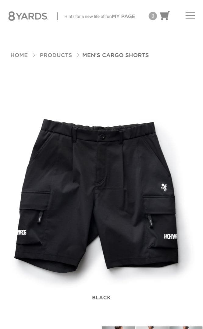 お値下げ！8YARDS 完売商品 men's初カーゴ ショートパンツ