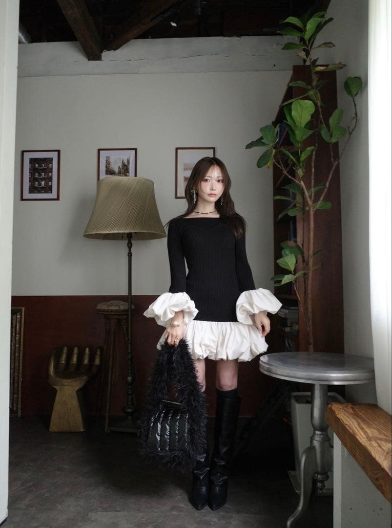 新品 Crayme, Whip Rib Knit Dress