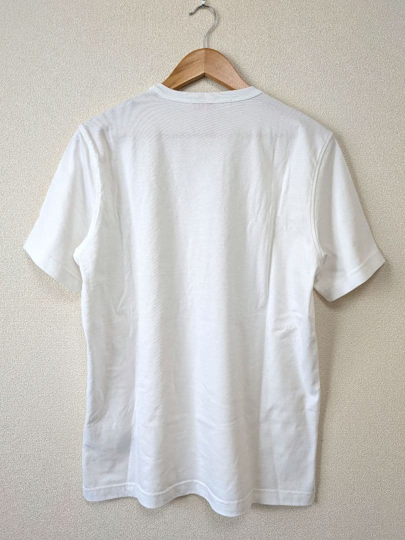 美品☆DIESEL オーバルロゴ メタルプレート ホワイトTシャツ S