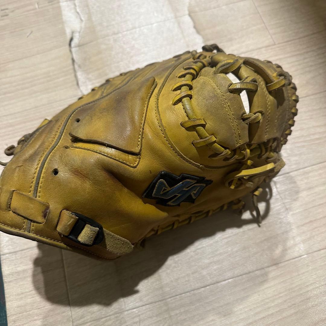 ハタケヤマ キャッチャーミット 軟式 野球 グローブ ブラウン系