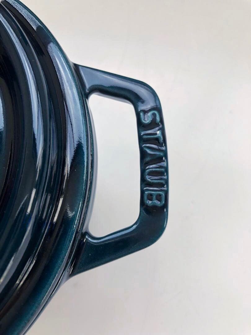 【新品】ストウブ ラウンド ラメール 14cm (生涯保証付) 真鍮ノブ