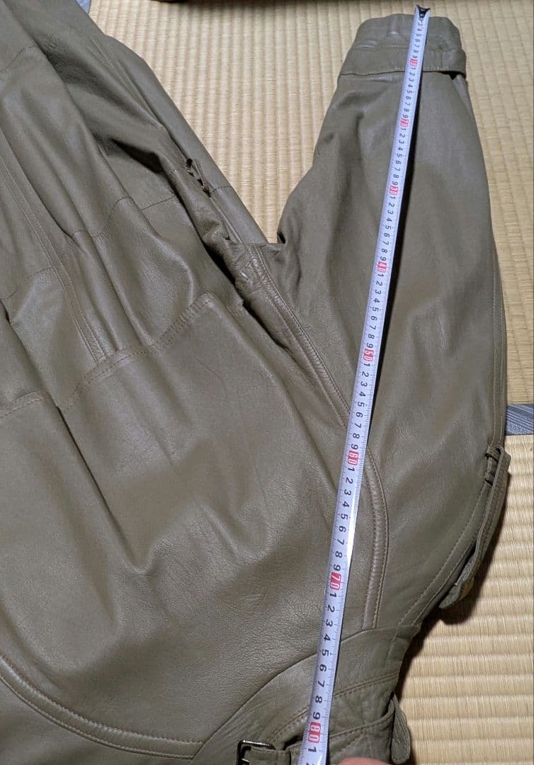 モレスキー革トレンチコートMモスグリーン